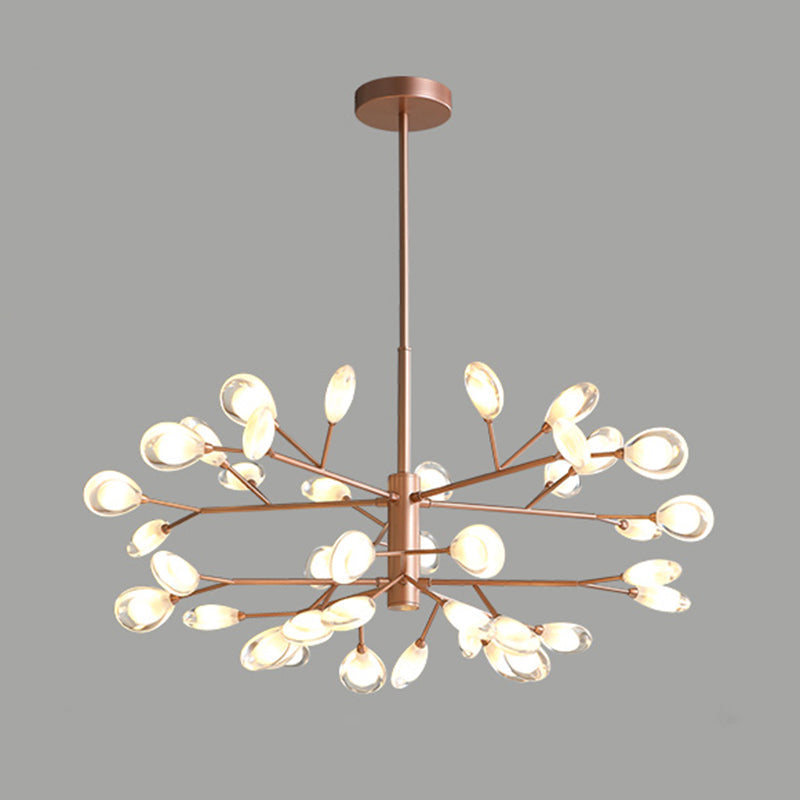 Sputnik Firefly Modern LED Ceiling Light - Acrylic Chandelier Fixture for Living Room