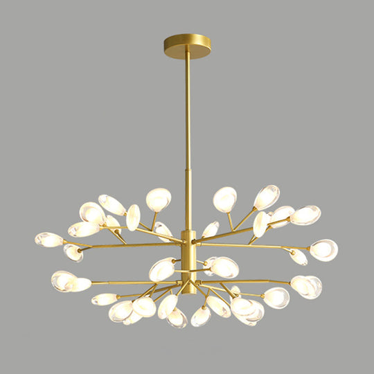 Modern Sputnik Led Ceiling Light Fixture For Living Rooms 40 / Gold