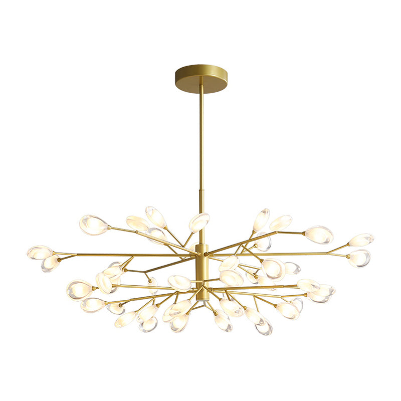 Sputnik Firefly Modern LED Ceiling Light - Acrylic Chandelier Fixture for Living Room