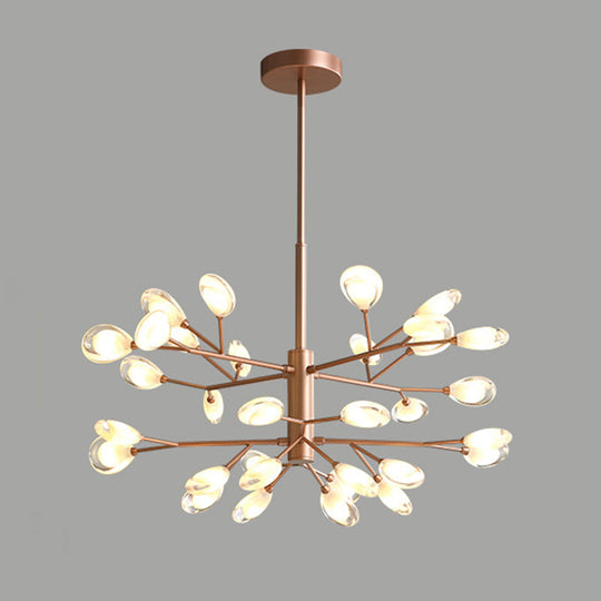 Sputnik Firefly Modern LED Ceiling Light - Acrylic Chandelier Fixture for Living Room