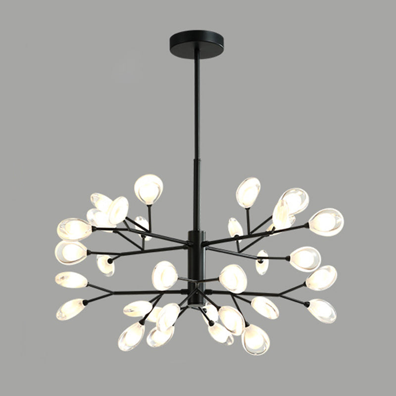 Sputnik Firefly Modern LED Ceiling Light - Acrylic Chandelier Fixture for Living Room