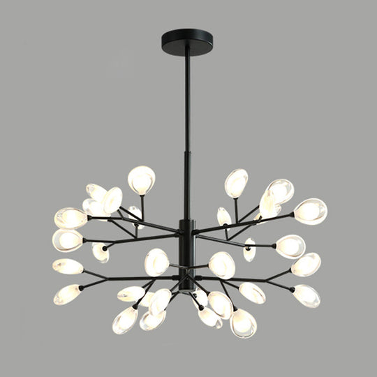 Sputnik Firefly Modern LED Ceiling Light - Acrylic Chandelier Fixture for Living Room