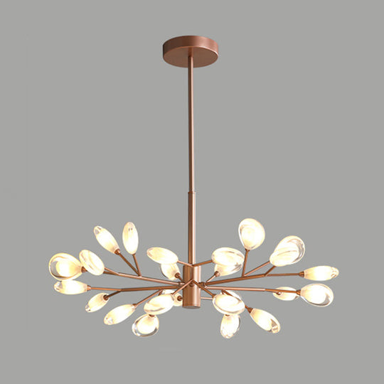 Sputnik Firefly Modern LED Ceiling Light - Acrylic Chandelier Fixture for Living Room