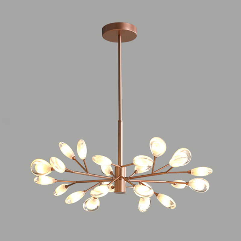 Modern Sputnik Led Ceiling Light Fixture For Living Rooms 24 / Rose Gold