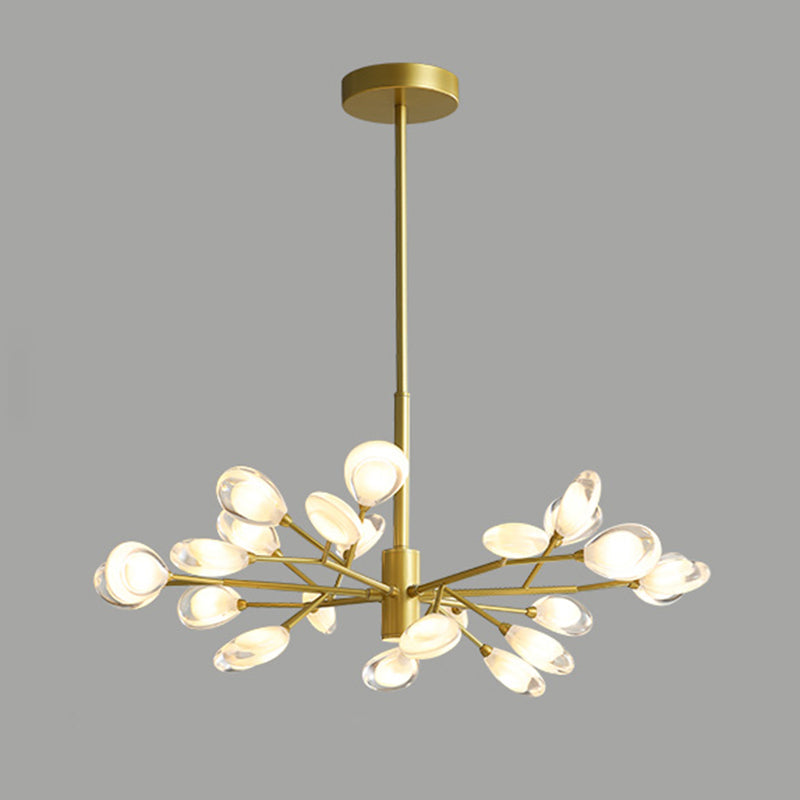 Sputnik Firefly Modern LED Ceiling Light - Acrylic Chandelier Fixture for Living Room