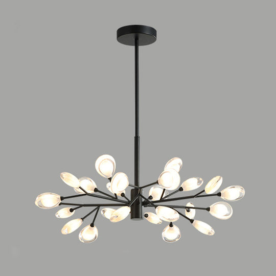 Sputnik Firefly Modern LED Ceiling Light - Acrylic Chandelier Fixture for Living Room