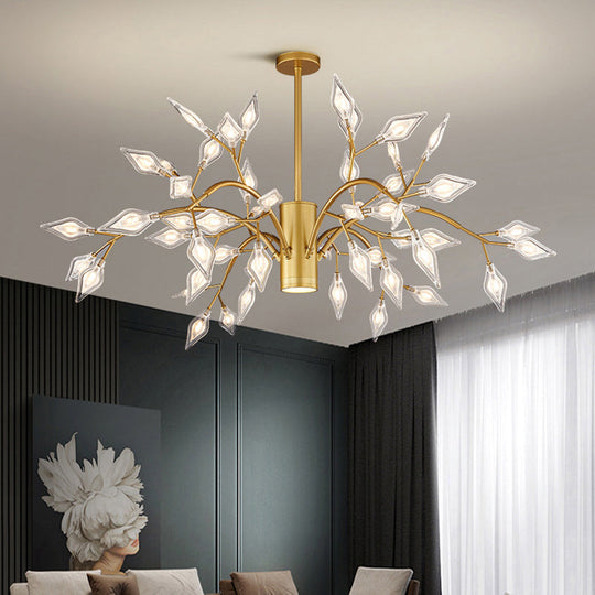 Simplicity Firefly LED Chandelier: Stylish Acrylic Pendant Light for Living Room