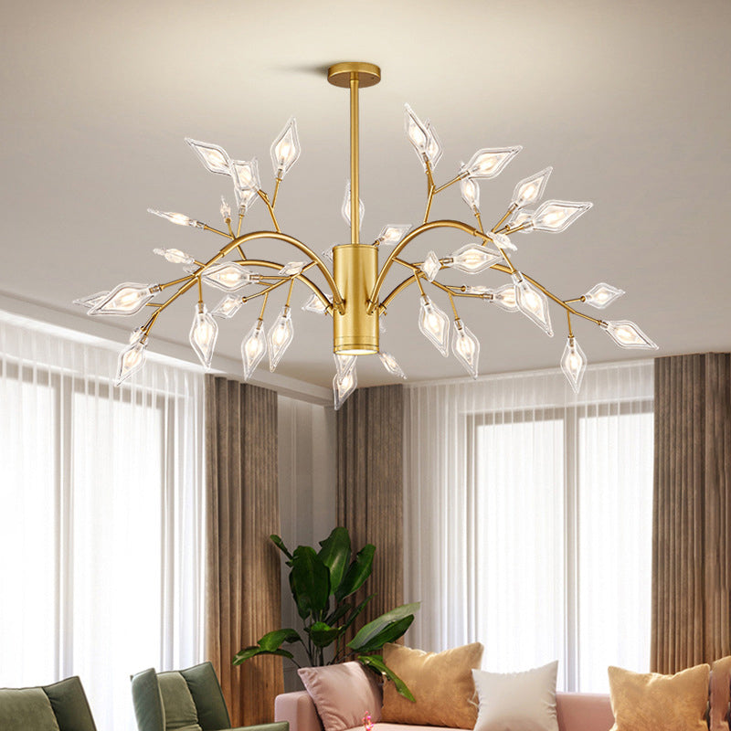 Simplicity Firefly LED Chandelier: Stylish Acrylic Pendant Light for Living Room