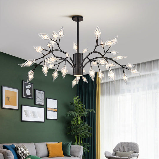 Simplicity Firefly LED Chandelier: Stylish Acrylic Pendant Light for Living Room