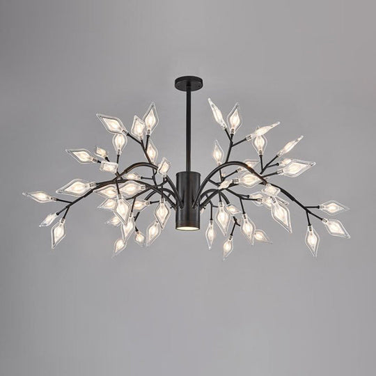 Simplicity Firefly LED Chandelier: Stylish Acrylic Pendant Light for Living Room