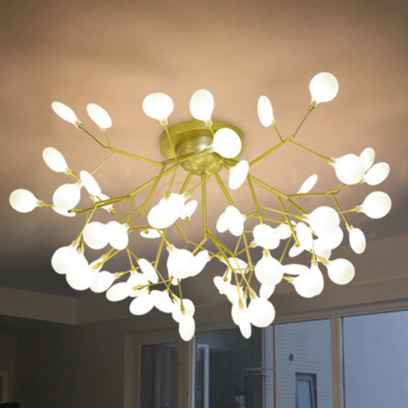 Sleek Led Branch Ceiling Chandelier For Modern Living Rooms