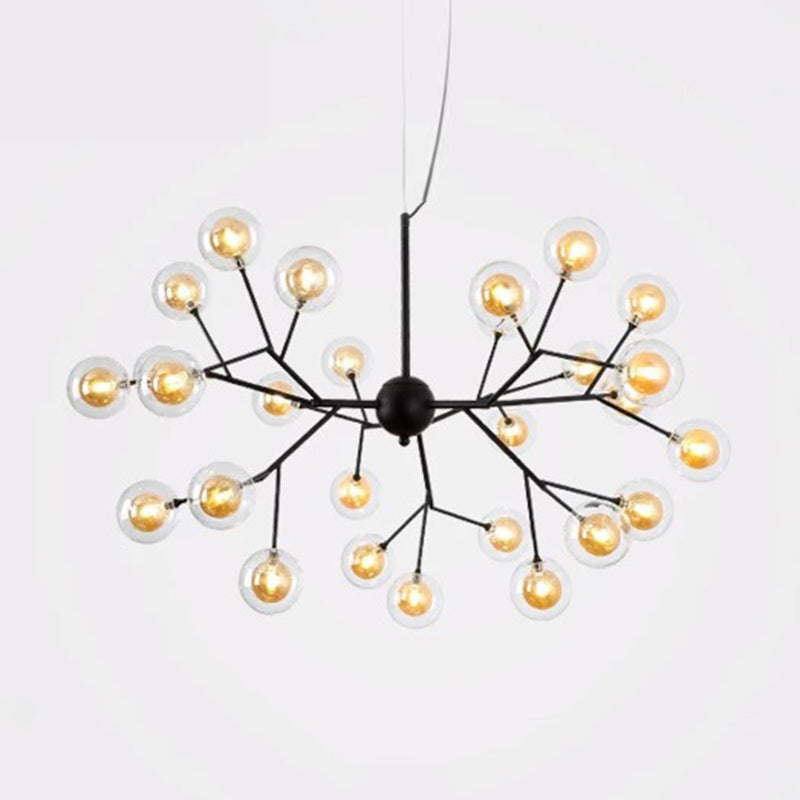 Firefly LED Glass Chandelier - Nordic Style Suspension Lighting for Living Room