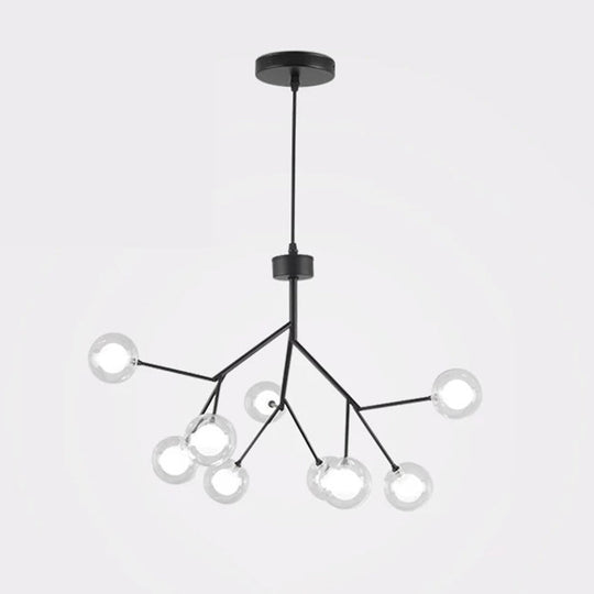 Firefly LED Glass Chandelier - Nordic Style Suspension Lighting for Living Room