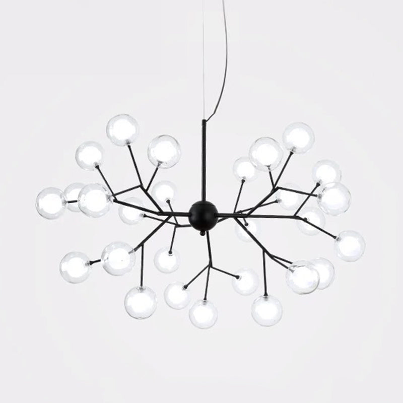 Firefly LED Glass Chandelier - Nordic Style Suspension Lighting for Living Room