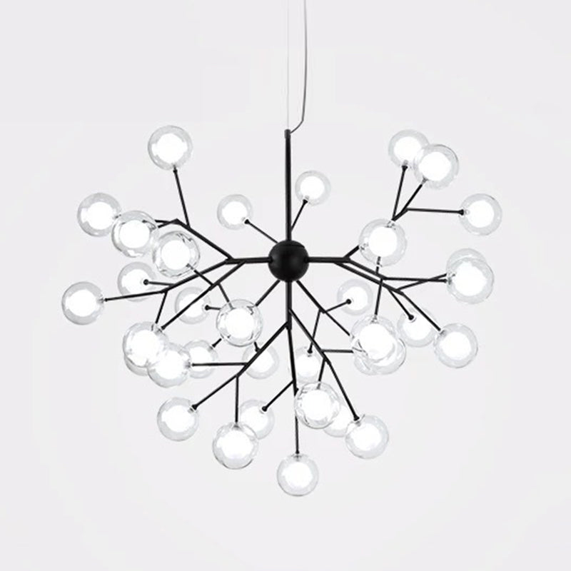 Firefly LED Glass Chandelier - Nordic Style Suspension Lighting for Living Room