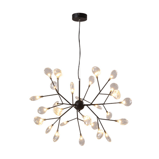 Nordic Style Firefly LED Glass Suspension Chandelier Light for Living Room