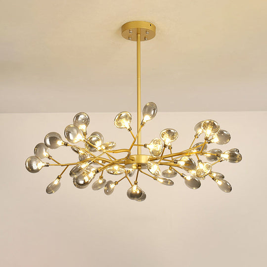 Gold Firefly Shade Nordic Led Chandelier For Living Room: Acrylic Suspension Lighting 45 / D