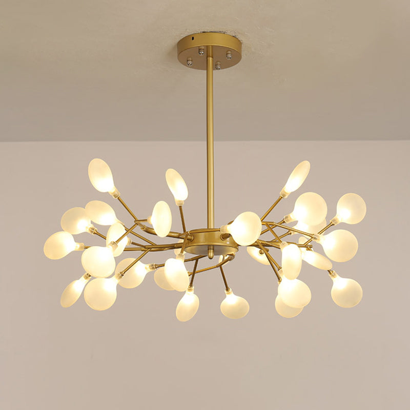 Gold Firefly Shade Nordic Led Chandelier For Living Room: Acrylic Suspension Lighting 30 / A