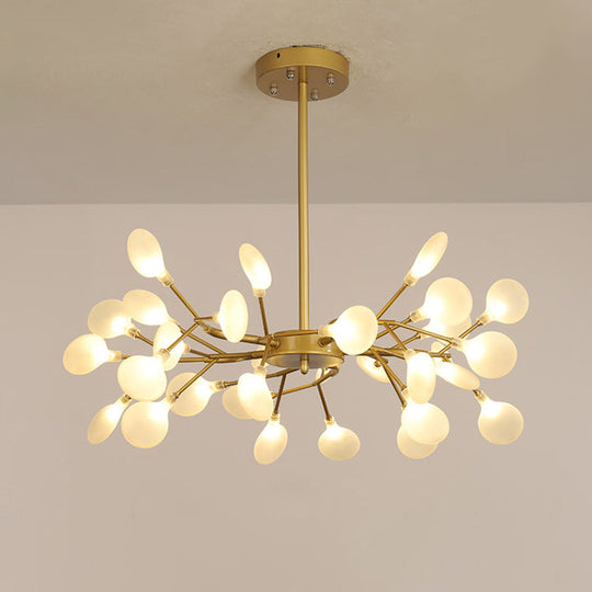 Gold Firefly Shade Nordic Led Chandelier For Living Room: Acrylic Suspension Lighting 30 / A