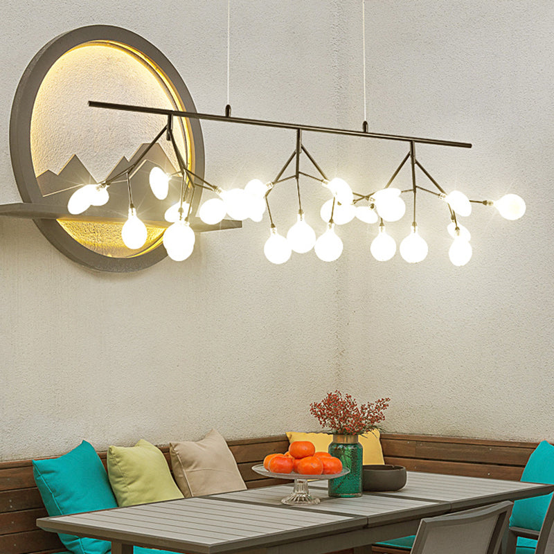 Nordic Style Handblown Glass Firefly Pendant Light - Dining Room Led Ceiling Lighting