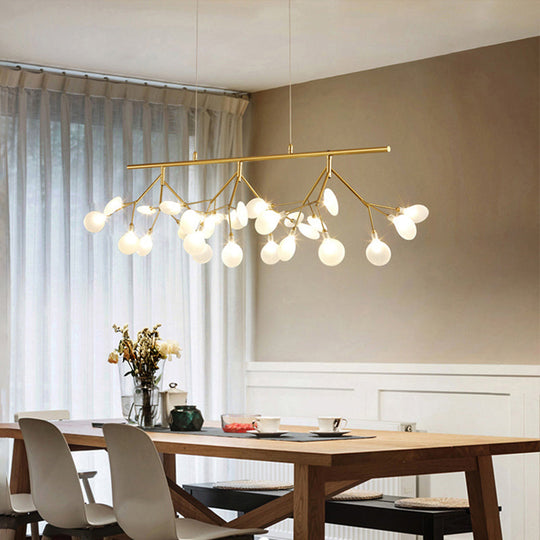 Nordic Style Handblown Glass Firefly Pendant Light - Dining Room Led Ceiling Lighting