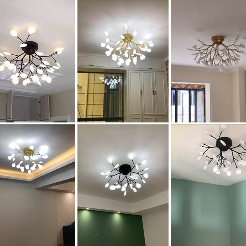 Postmodern Led Firefly Shade Ceiling Chandelier For Living Room