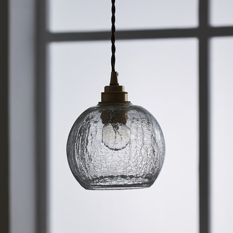 Pauline - Modern Industrial Sphere Ceiling Light Single Clear Glass Hanging Pendant Light for Living Room