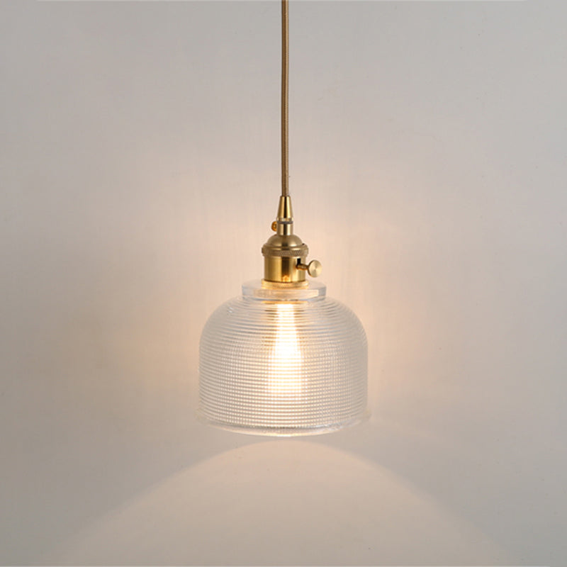 Clear Glass Pendant Lighting Fixture with Simplicity Shaded Hanging Light