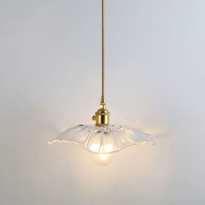 Clear Glass Pendant Lighting Fixture with Simplicity Shaded Hanging Light