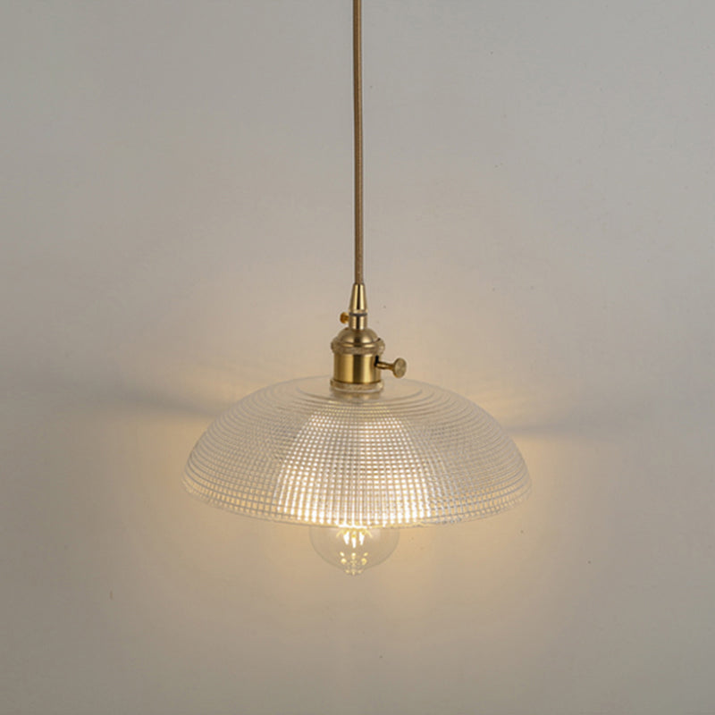 Clear Glass Pendant Lighting Fixture with Simplicity Shaded Hanging Light