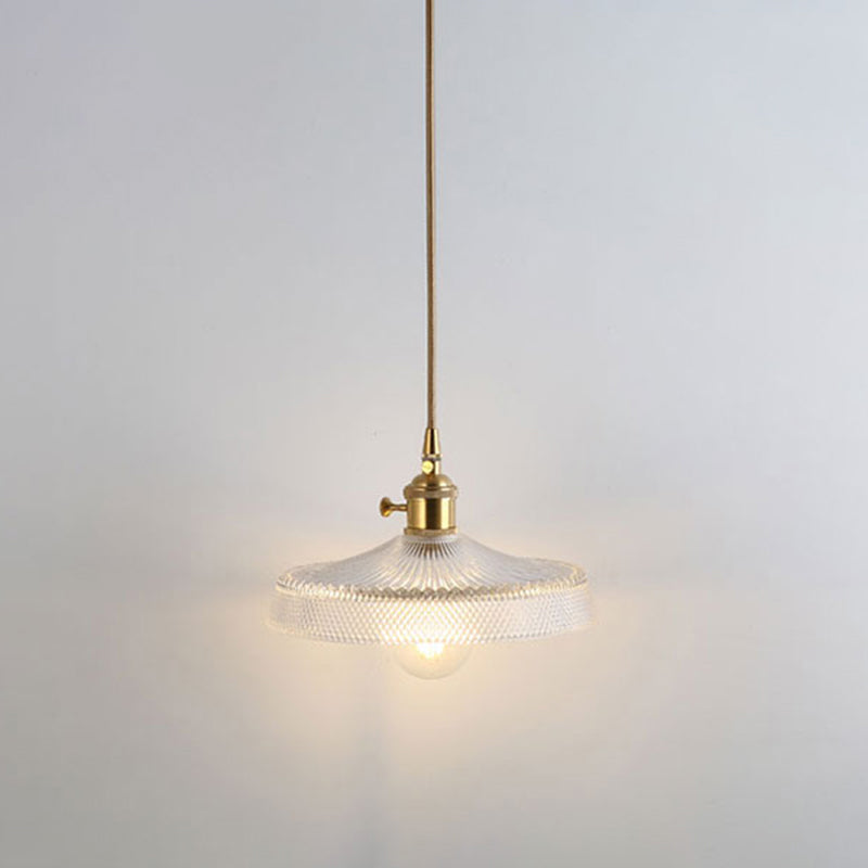 Clear Glass Pendant Lighting Fixture with Simplicity Shaded Hanging Light