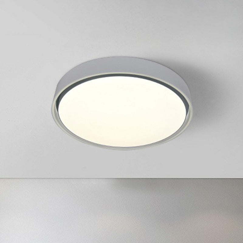 Nordic Style Circle Flush LED Ceiling Light for Bedrooms - Aluminum Flush Mount Lighting Fixture