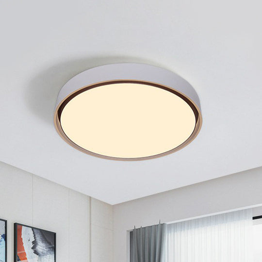 Nordic Style Circle Flush LED Ceiling Light for Bedrooms - Aluminum Flush Mount Lighting Fixture