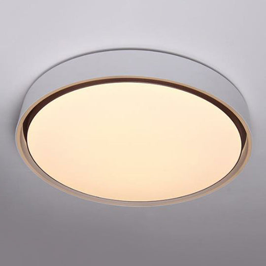 Nordic Style Circle Flush LED Ceiling Light for Bedrooms - Aluminum Flush Mount Lighting Fixture