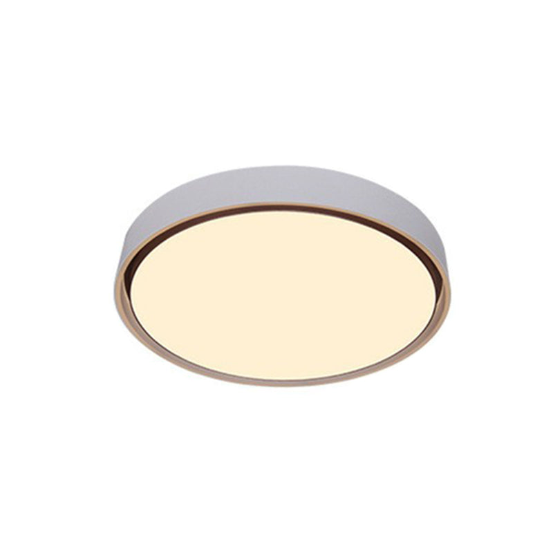 Nordic Style Circle Flush LED Ceiling Light for Bedrooms - Aluminum Flush Mount Lighting Fixture