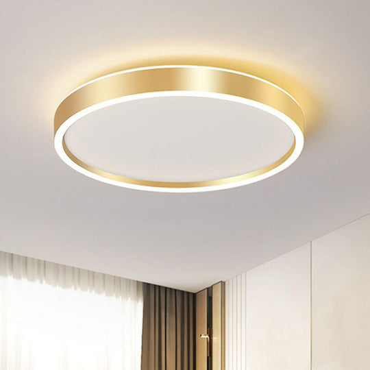 Modern Round Shade Led Flush Mount Acrylic Ceiling Lighting For Living Room