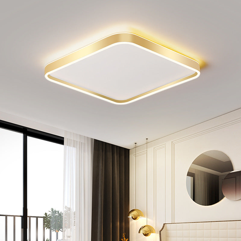 Modern Round Shade LED Flush Mount, Acrylic Ceiling Lighting for Living Room