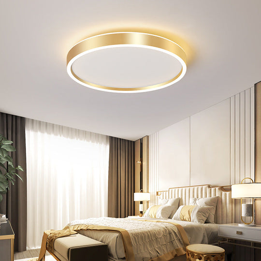 Modern Round Shade LED Flush Mount, Acrylic Ceiling Lighting for Living Room