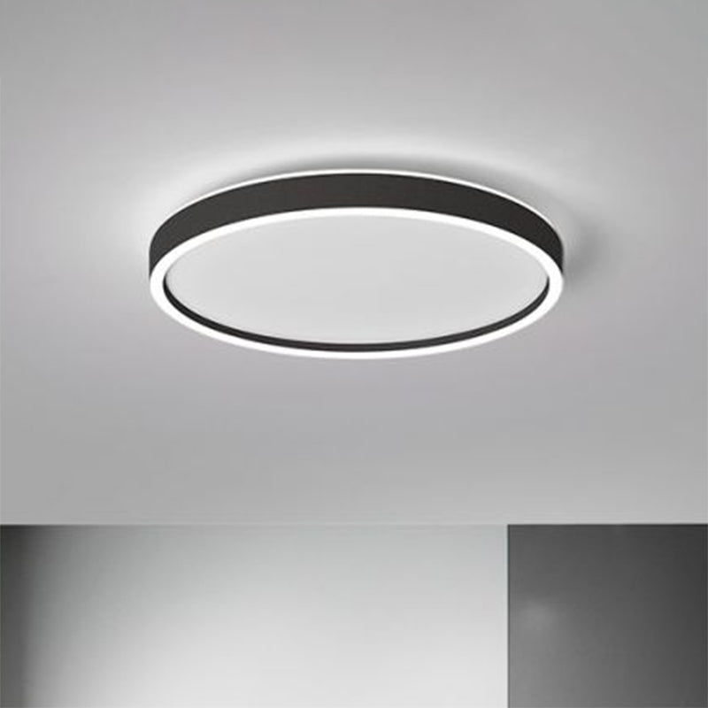 Modern Round Shade LED Flush Mount, Acrylic Ceiling Lighting for Living Room