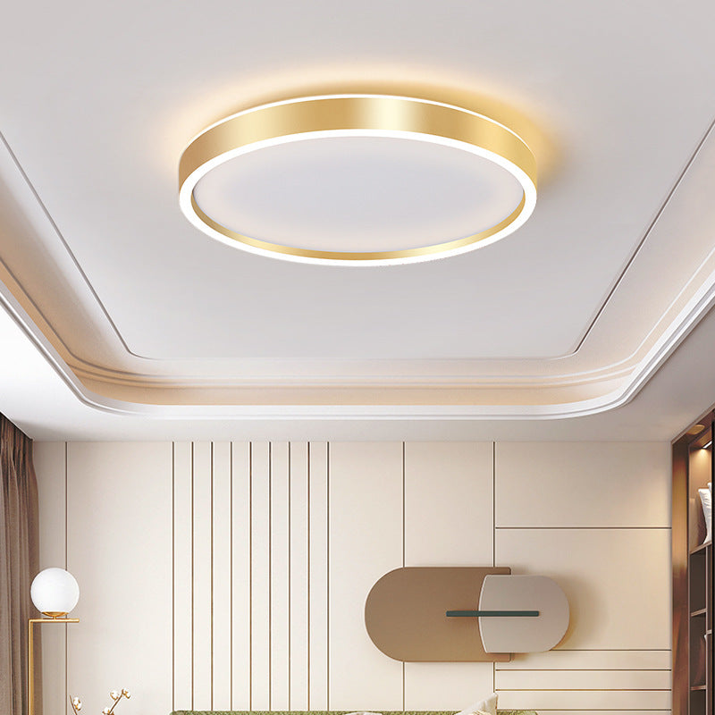 Modern Round Shade LED Flush Mount, Acrylic Ceiling Lighting for Living Room