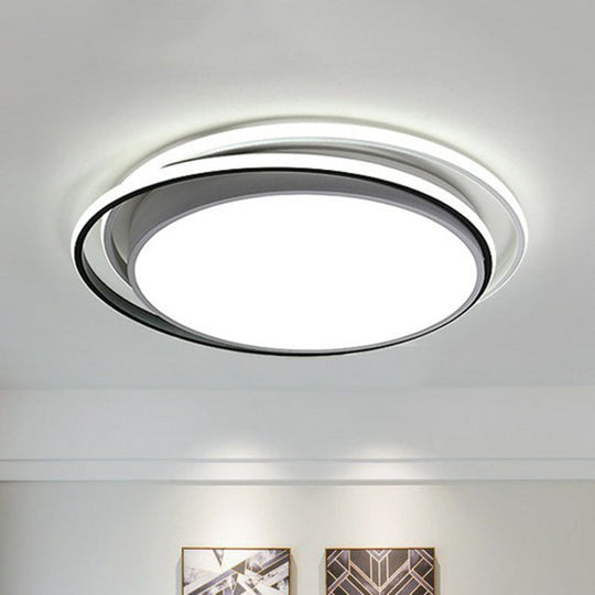 Modern Ultrathin LED Flush Mount Acrylic Round Ceiling Light for Living Room