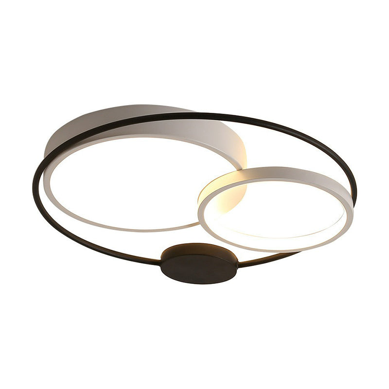 Minimalist Led Flush Mount: Acrylic Circular Lighting Fixture For Bedroom