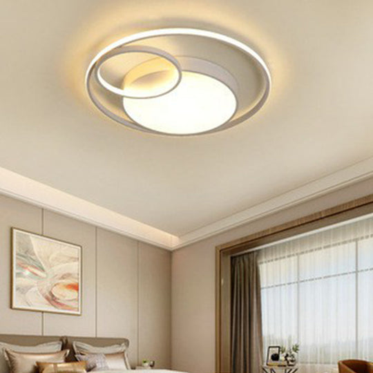 Contemporary Circle Acrylic LED Ceiling Light for Study Room