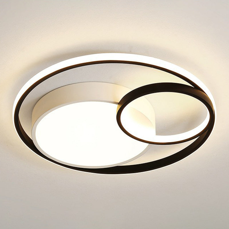 Contemporary Circle Acrylic LED Ceiling Light for Study Room