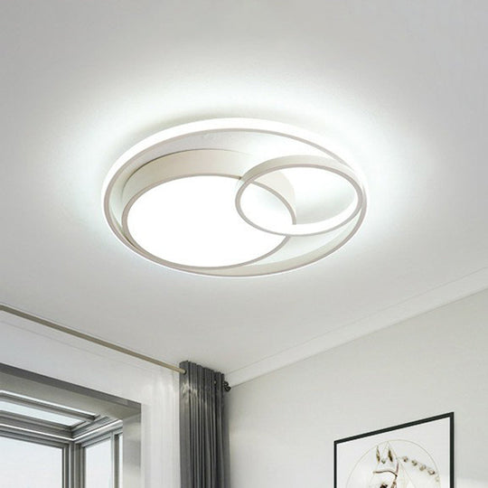 Contemporary Circle Acrylic LED Ceiling Light for Study Room