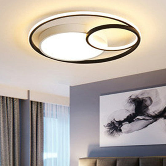 Contemporary Circle Acrylic LED Ceiling Light for Study Room