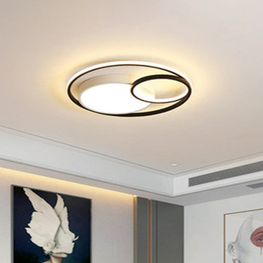 Contemporary Circle Acrylic LED Ceiling Light for Study Room