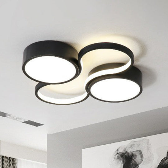 Sleek Study Room LED Flush Mount Ceiling Light- Acrylic Simplified