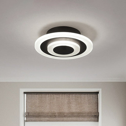 Sleek Round LED Flush Mount Ceiling Light for Corridors and Halls