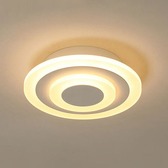 Sleek Round LED Flush Mount Ceiling Light for Corridors and Halls